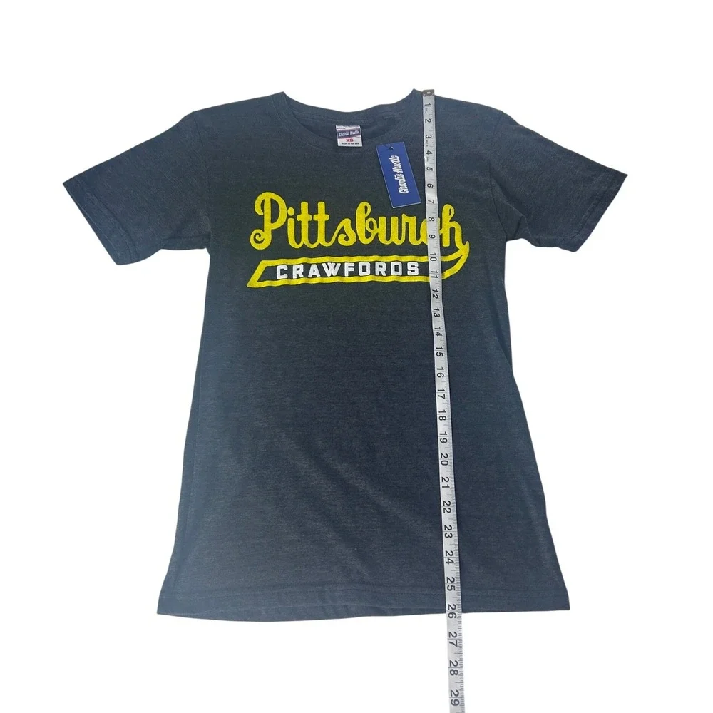 Charlie Hustle Pittsburgh Crawfords T-Shirt Unisex XS Gray Negro Leagues USA NWT
